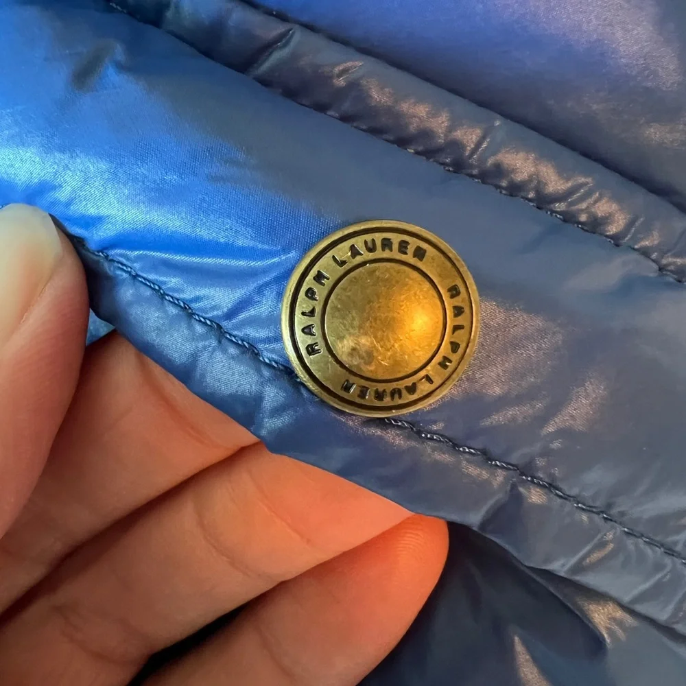 Polo Ralph Lauren Down Puffer Vest Boys 18 Month Blue yellow reversible